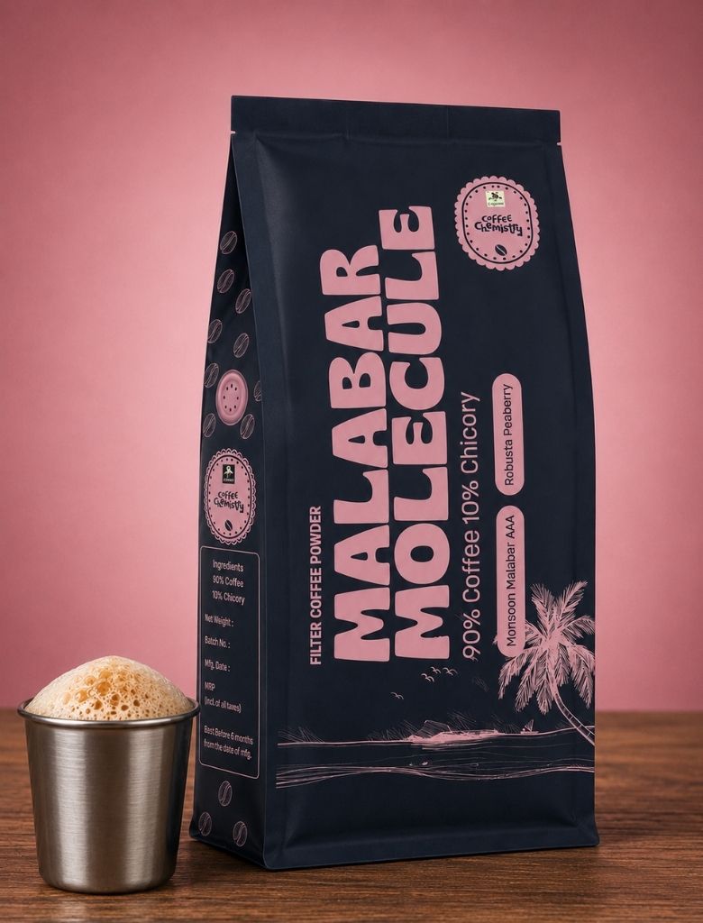 Malabar Molecule Filter Coffee Powder, 80% Coffee 20% Chicory